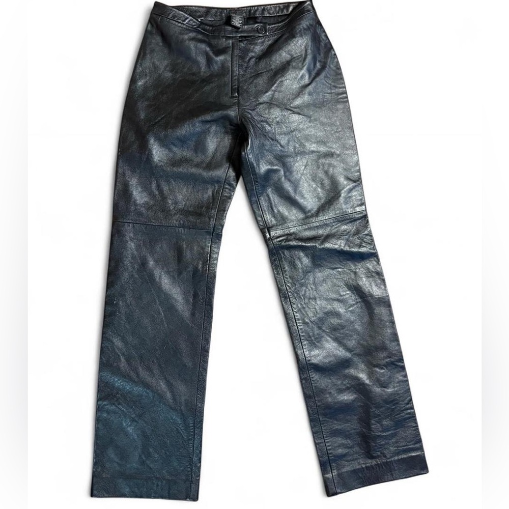Vintage BCBGMAXAZRIA 100% black leather pants